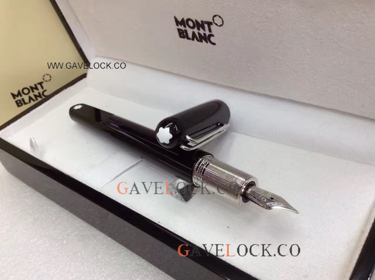 Marc Blanc Pens Black& Silver Fountain Pen